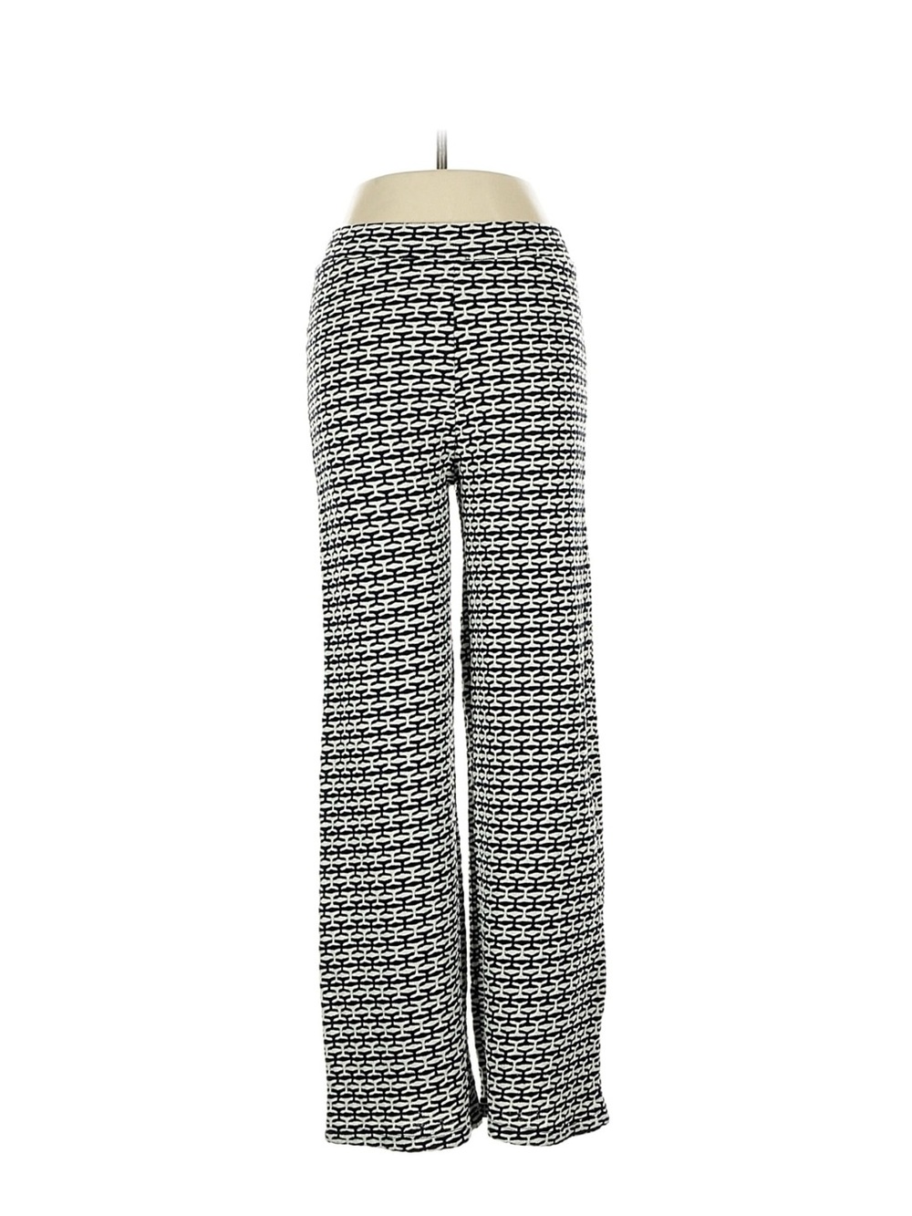 Zara Printed Wide-Leg Pants – Black & White Geometric Pattern- Size S- NWOT